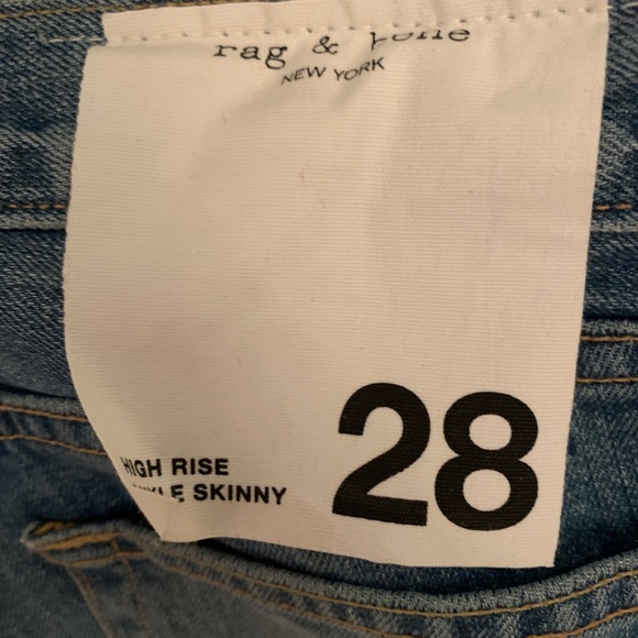 Rag & bone high rise ankle skinny - Picture 3 of 5